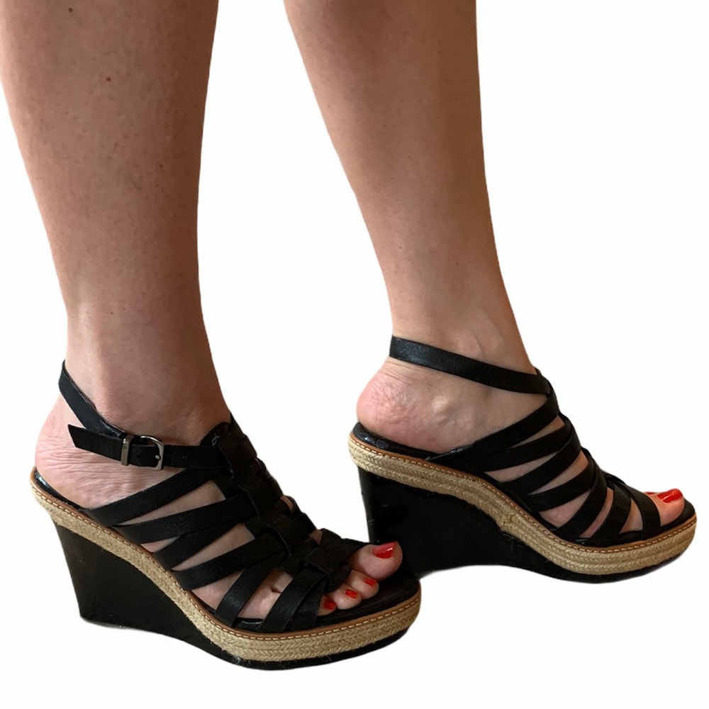 Banana Republic Leather Wedge Sandal